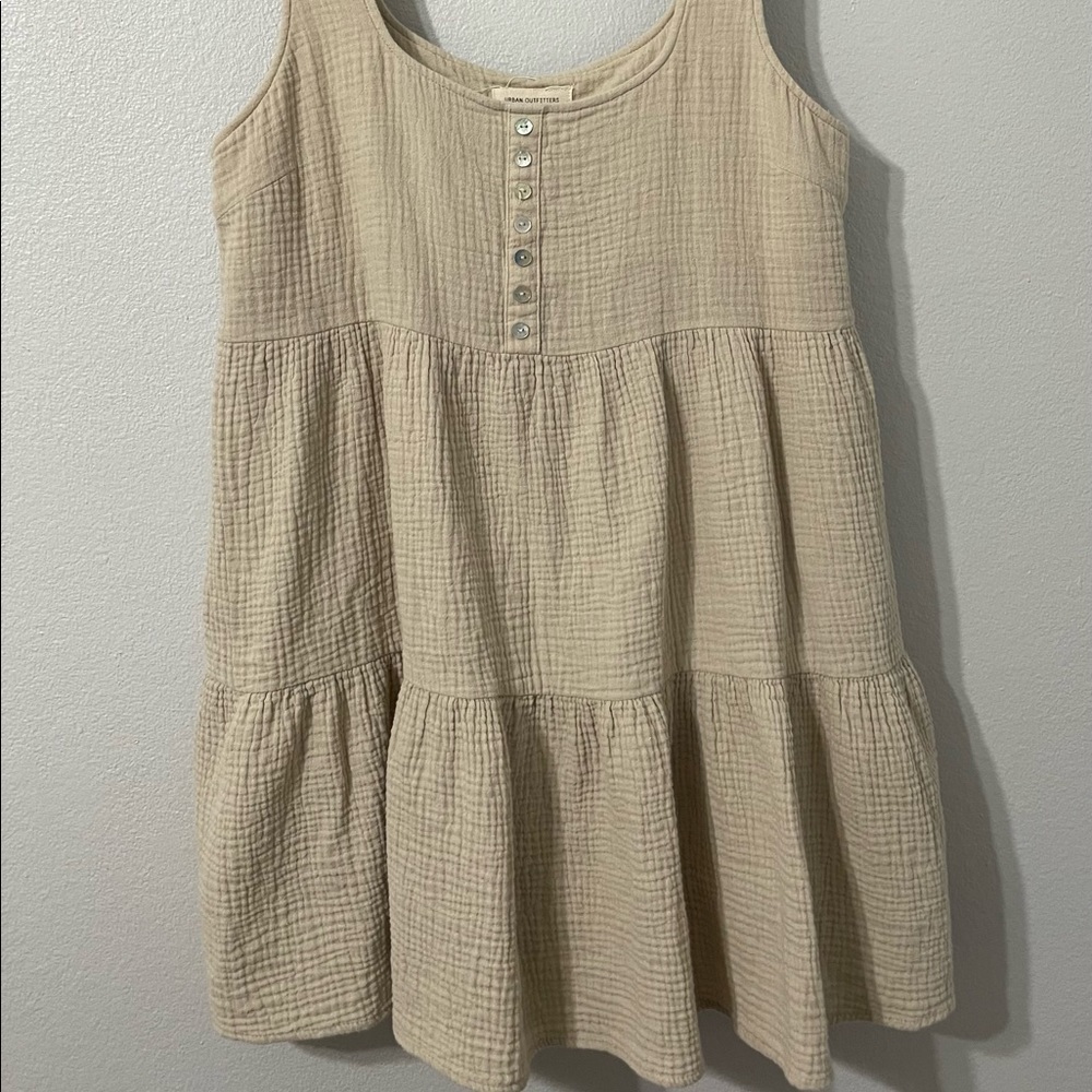 Urban Outfitters Cream Mini babydoll swing Dress